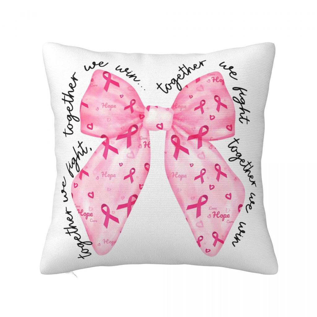 Football Breast Cancer Awareness Support Pillow Covers Car Cushion Cover Cute Pillowcase 4040
