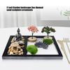Japanese Zenes Garden for Desk Wood Sand Garden Zenes Decors Meditations Gift Sensory Therapy Tool Mindfulness Emotional