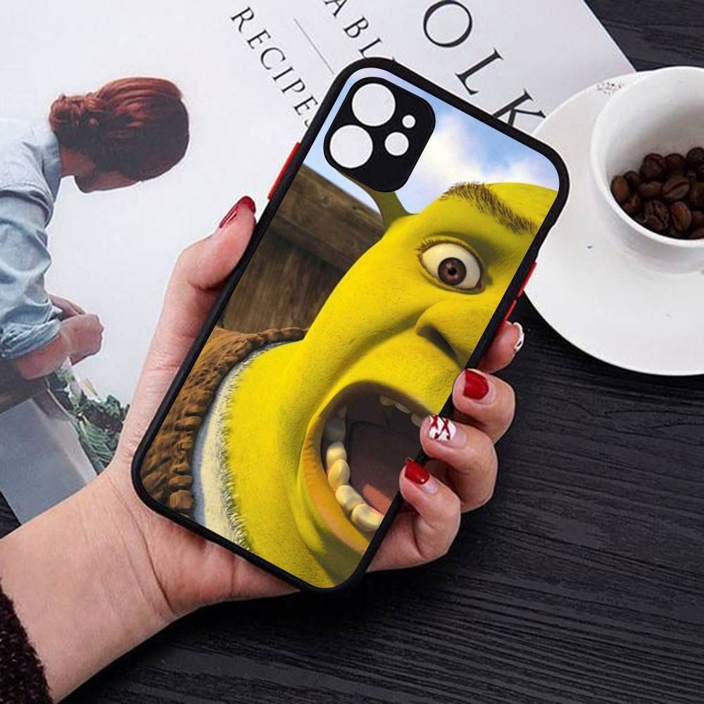 Cartoon S-Shreks Phone Case For IPhone 14 11 12 13 Mini Pro Max 8 7 Plus X XR XS MAX Translucent Matte Cover