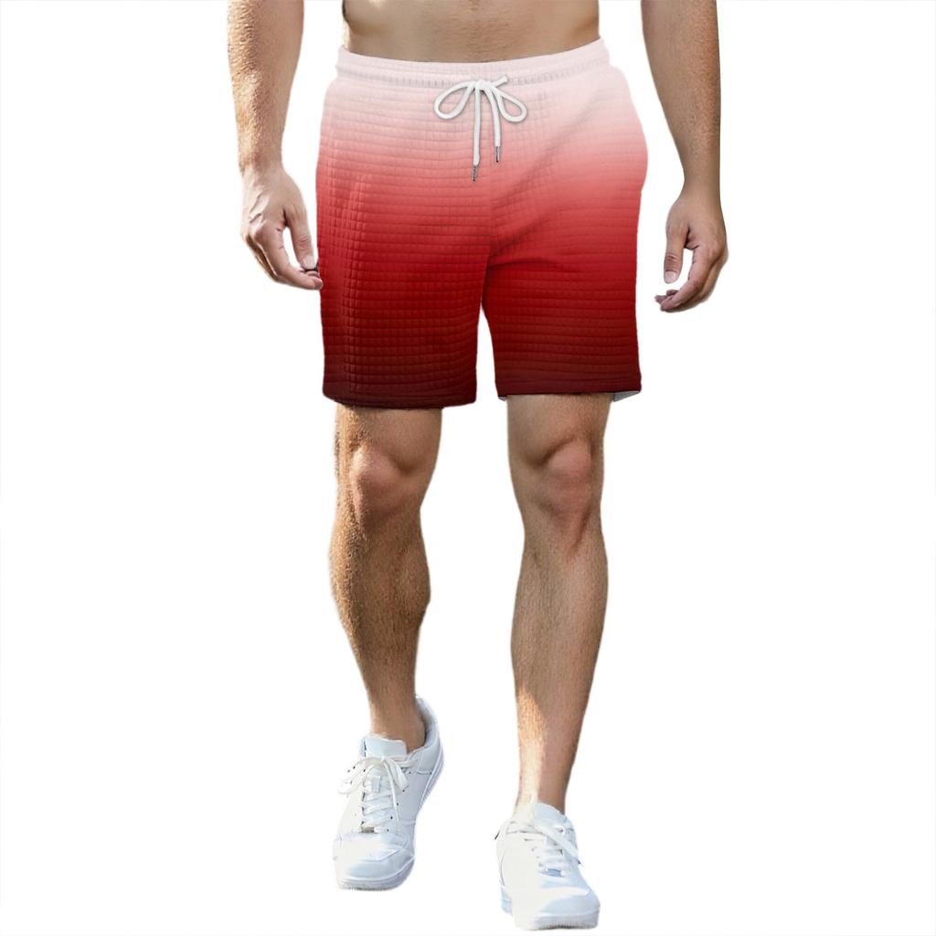 Мужские модные спортивные шорты с принтом, эластичный пояс, карманы, спортивные шорты