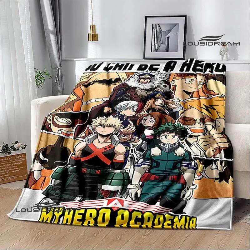 My Hero Academia Cartoon Printed Blanket Warm Flannel Blankets Soft and Comfortable Blanket Home Travel Blanket Birthday Gift
