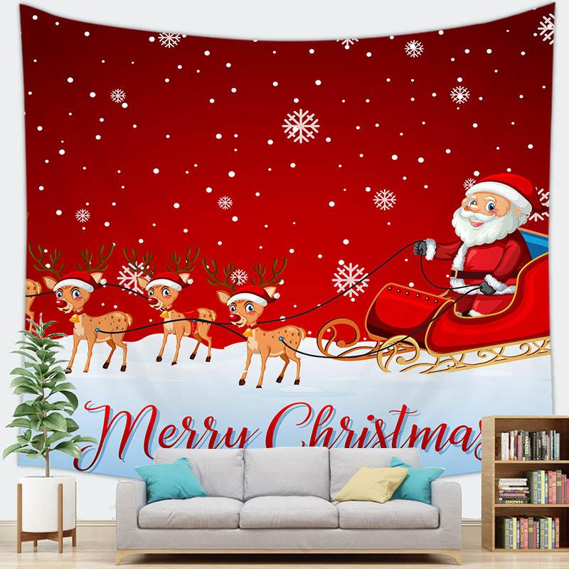 С Рождеством, Рождественская елка, Санта-Клаус, снеговик, гобелен с принтом, украшение для дома, гостиной, спальни, стены, гобелен