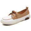 Women Sneakers Loafers Platform Shoes Genuine Leather Patchwork Casual Shoes Ladies Outdoor Walking Shoes Zapatillas Mujer