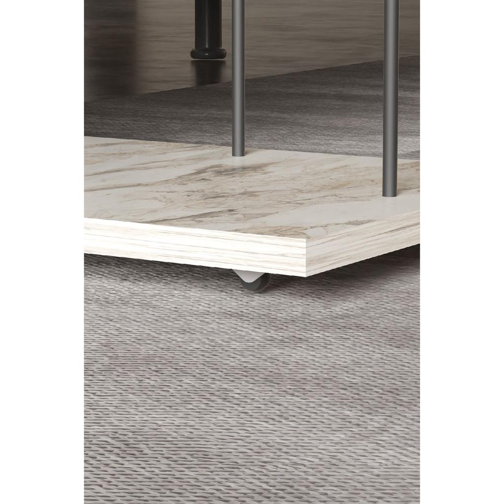 Приставной столик Сервировочный столик на колесиках, прямоугольный, из атлантической сосны