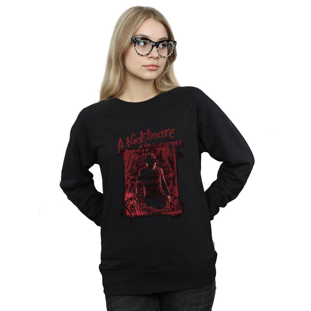 A Nightmare On Elm Street Womens/Ladies Freddy Silhouette Sweatshirt