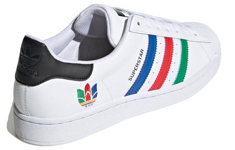 Superstar Adidas Originals 'Разноцветный Трилистник - Облачно-Белый' FU9521