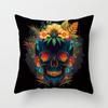 Colorful Skull Fashion Set Decorative Printing Square Pillowcase Car Sofa  Cushion Cover 45*45cm Home Improvement