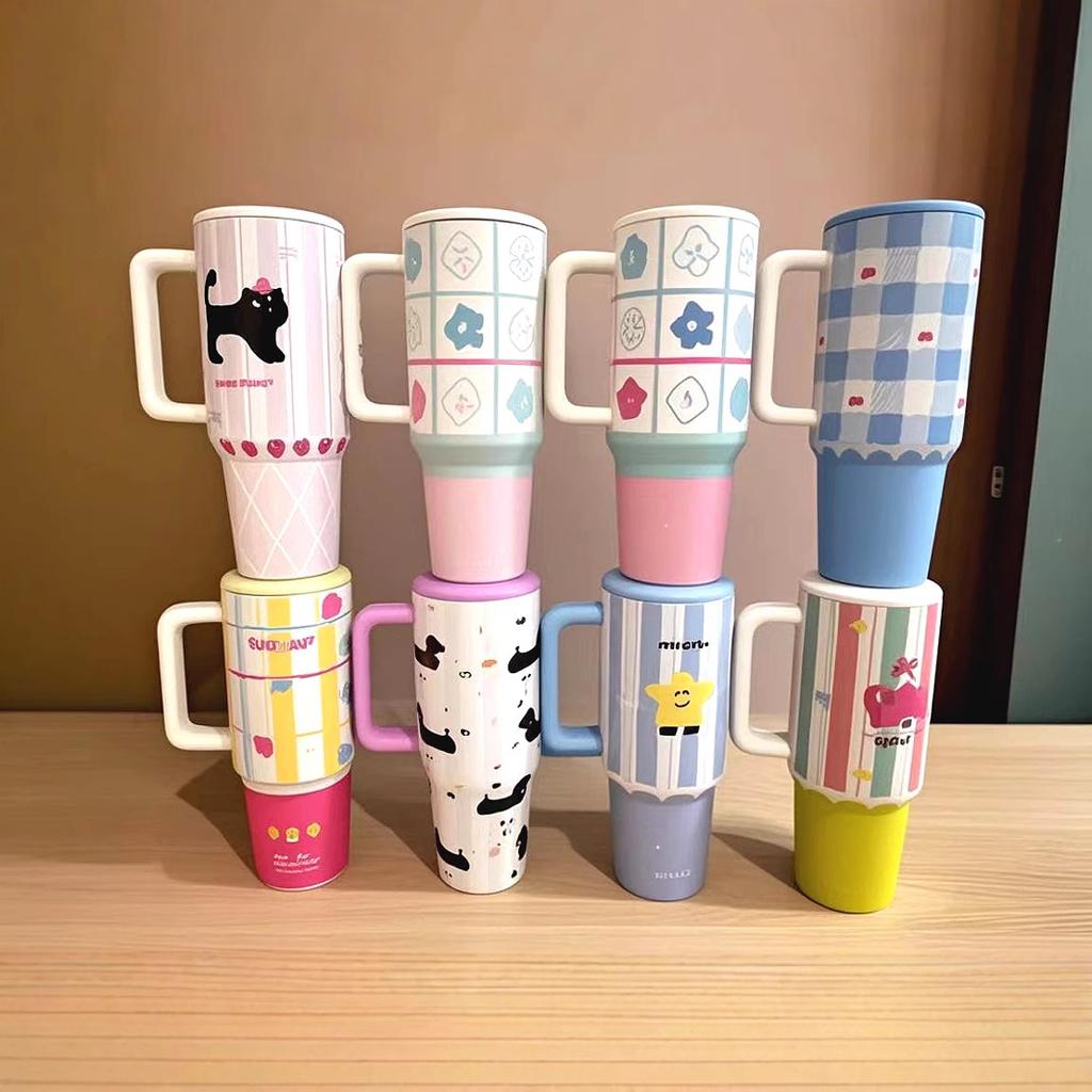 Роскошная высококлассная чашка для воды, чашка для льда, чашка из нержавеющей стали 304, высокоценная чашка для воды для девочек, сопровождающая чашка-термос