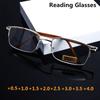 Rectangular Frame Reading Glasses Men Unisex Presbyopia Eyeglasses +0.5 +1.0 +1.5 +2.0 +2.5 +3.0 +3.5 +4.0