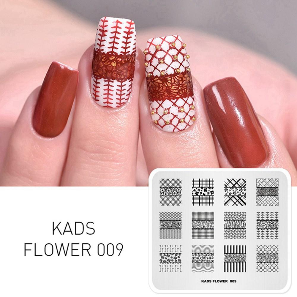 kads 53 Flower Series Nail Stamping Plates DIY Manicure Stamping Plate for Nail Art Template Nail Art Stamp Plates