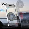 Clip-on Phone Holder Car Magnetic Dashboard & Screen Mount Minimalist Adjustable Shock-Absorbing Clip-On Stand for GPS Navigation Screen-friendly