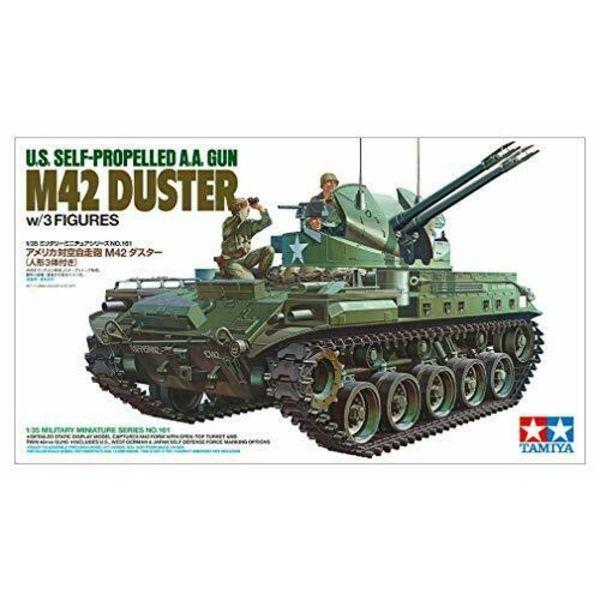 Tamiya U.S.Self-Proprlled AA Gun M-42 Duster w/Figure x3 Plastic Model Kit NEW