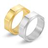 Engraved Octagonal Rotatable Ring Men's Niche Jewelry Ring Jewelry