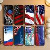 Чехол для телефона Статуя Свободы Флаг США Америка Для Samsung S26,S25,S24,S23,S22,S21,S20,Ultra,Plus,FE Черный Мягкий Чехол