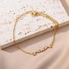 Zircon Flower Pendant Bracelet Gold-plated Stainless Steel Simple Bracelet Commuter Popular Women's Hand Jewelry