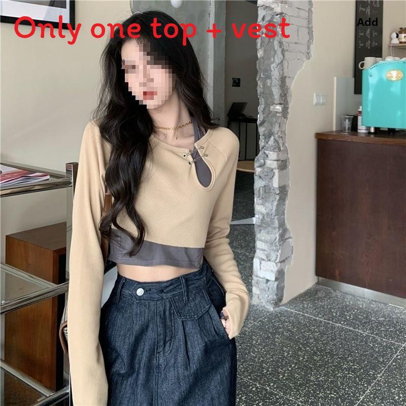 Girl Spring Autumn Short Sleeve T Shirt With Solid Color Design And Round Neck For Casual Wear