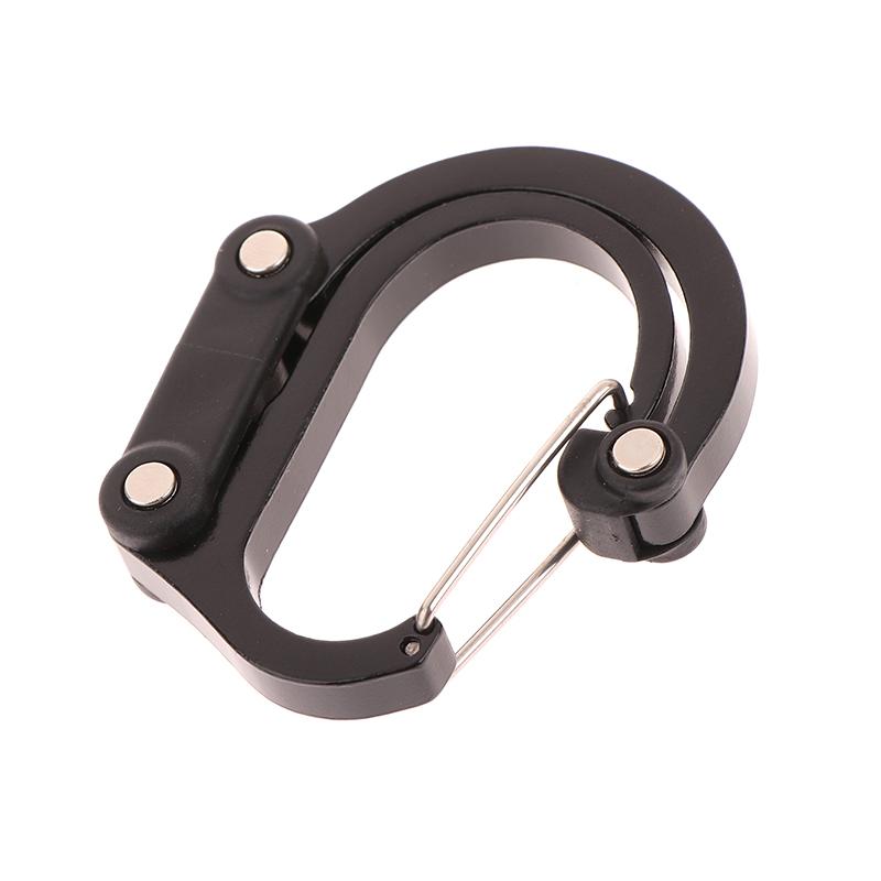 Multifunctional Aluminum Alloy D Type Carabiner 360 Degree Rotary Quick-Hanging Carabiner Buckle Hybrid Gear Clip Outdoor Gadget