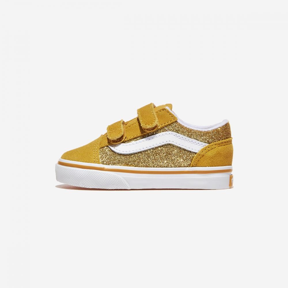 Vans Old Skool Velcro Glitter Champagne gOld Vn000cpzdfc