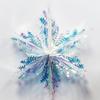 2PCS Large Foil Ceiling Garlands Decorative Honeycomb Snowflake Iridescent Snowflake  Party