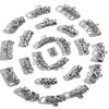 10Pcs Tibetan Silver Tube Beads Metal Spacer DIY Beads Tube Charms for Jewelry Making