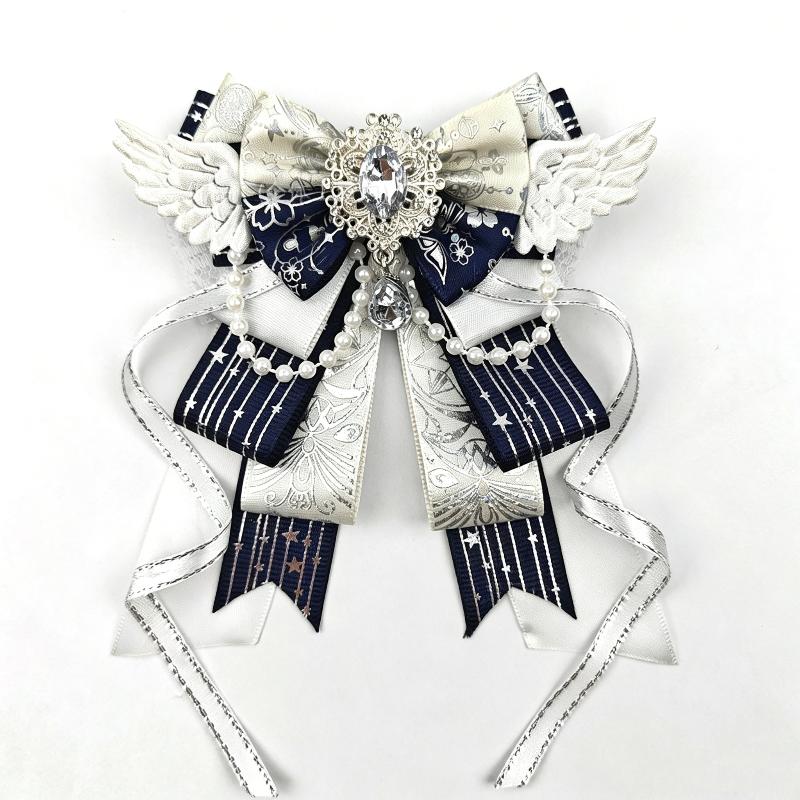 3D Rhinestone Wing Bow Ornament Sparkly Handmade Ribbon Decor for DIY Gift Wrapping Clothing Hair Accessories