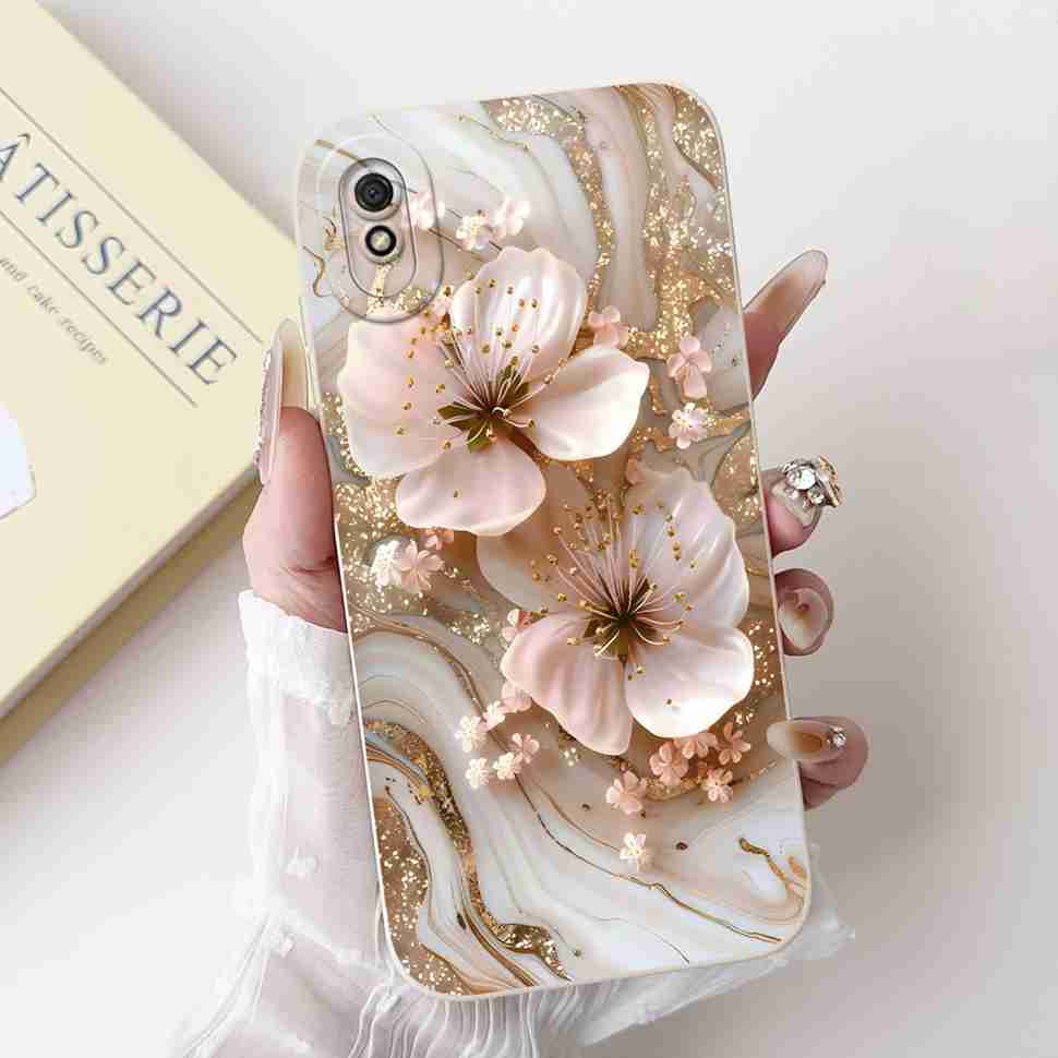 New For Redmi 9A M2006C3LG Case Fashion Girl Bow Rose Soft Silicone Cover For Xiaomi Redmi 9AT 9 A 6.53" Shockproof Phone Casing