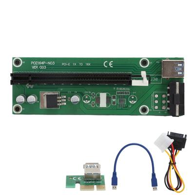 Райзер PCIE 60 см 23,6 дюйма USB 3.0 Удлинитель PCIe 1X 16X PCIE на Serial SATA Кабель питания для майнера биткоинов006