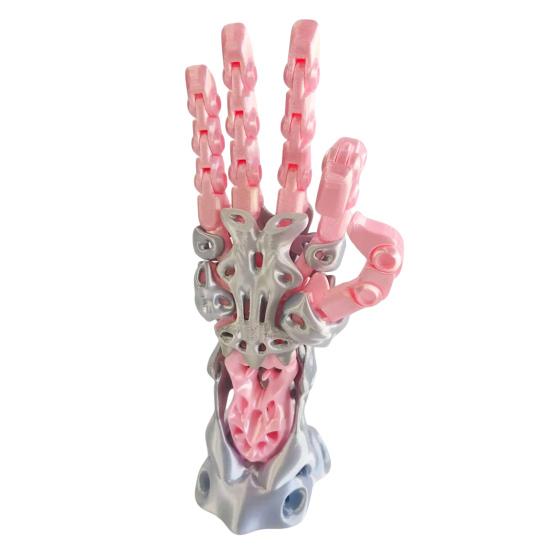 Yousheng 3D Printed Manipulator Mechanical Arm with Movable Finger Joints Articulated Robotic Hand for Robot Cyberpunk Fans