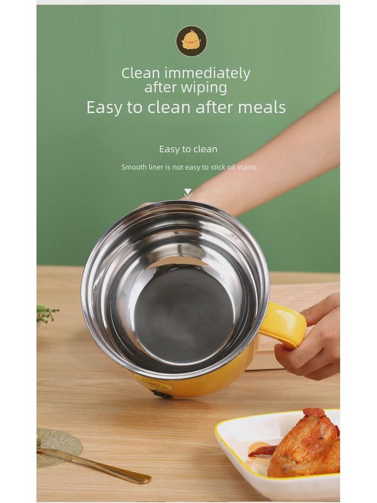 Компактная многофункциональная электрическая плита с антипригарным покрытием: Мини-сковорода и маломощная кастрюля для жарки — идеально для студенческих общежитий