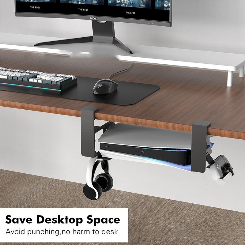 Подвесной держатель для игровой консоли PS5 и PS5 Slim, подставка для наушников, геймпадов, настольных игровых контроллеров, органайзеров