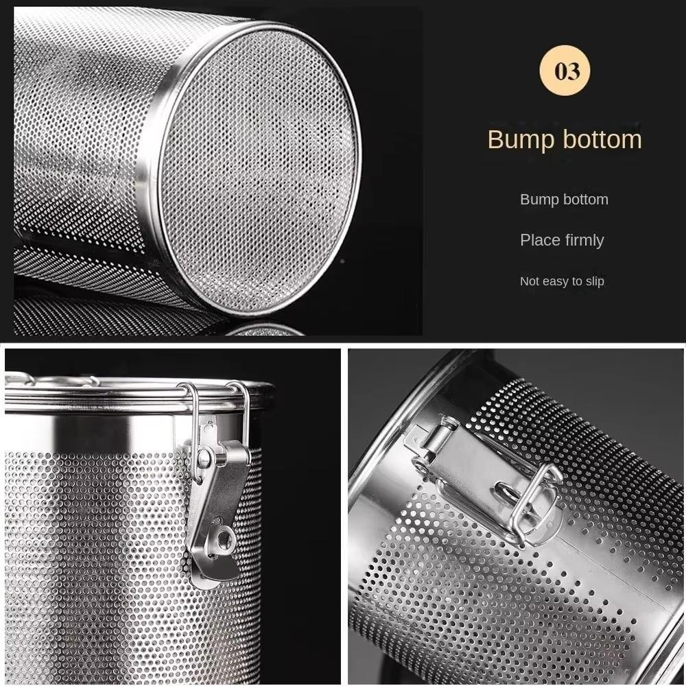 With Lid Spice Strainer Basket Stainless Steel Seasoning Ball  for Braised Cooking