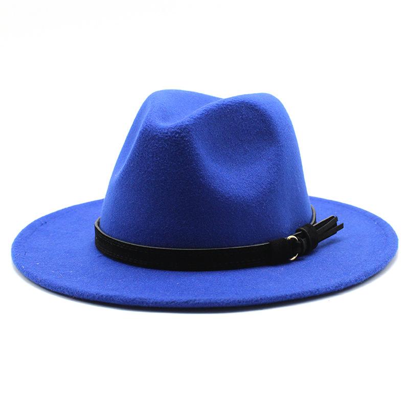 Men'S And Women'S Top Hats British Classic Jazz Hats Woolen Hats Big Eaves Hat Fashion Flat Hat Jz-012
