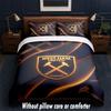 West Ham United Football Design Bed Bedding Set 1 Duvet Cover + 2 Pillowcases Soft Breathable Household Bed Linens