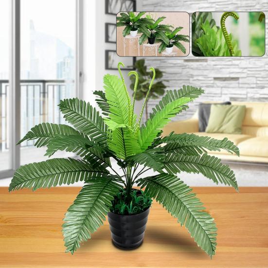 1Pc Artificial Foliage Plant Green Fern Office Home Garden Wedding Decoration