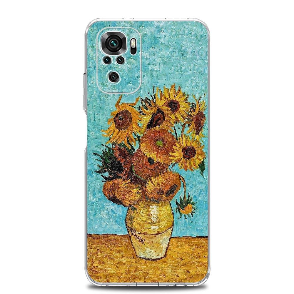 Ван Гог Подсолнухи Звездная Художественная Чехол Для Xiaomi Redmi Note 15 14 13 12 4G 10 11 Pro Plus 5G 14C 13C 12C 10C 9A Обложка
