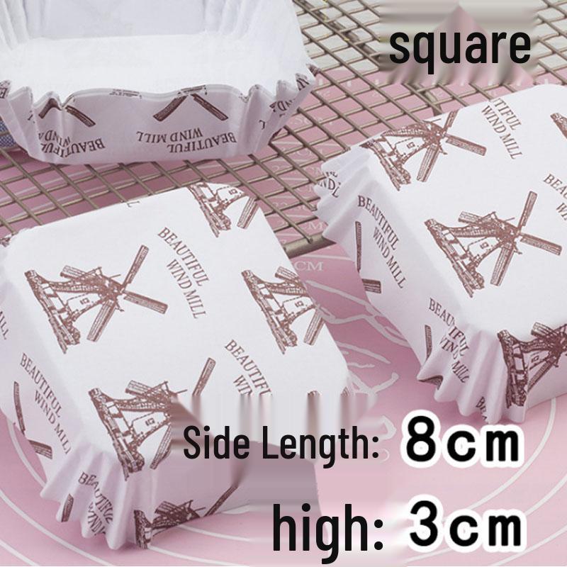 Термостойкие Антипригарные Бумажные Формочки для Кексов, Одноразовые Формы-Лодочки, Прямоугольные Маслостойкие Коврики для Выпечки