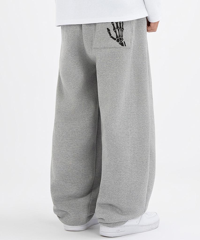 UNDEROFF Balloon Curved Sweatpants Skullhand Black