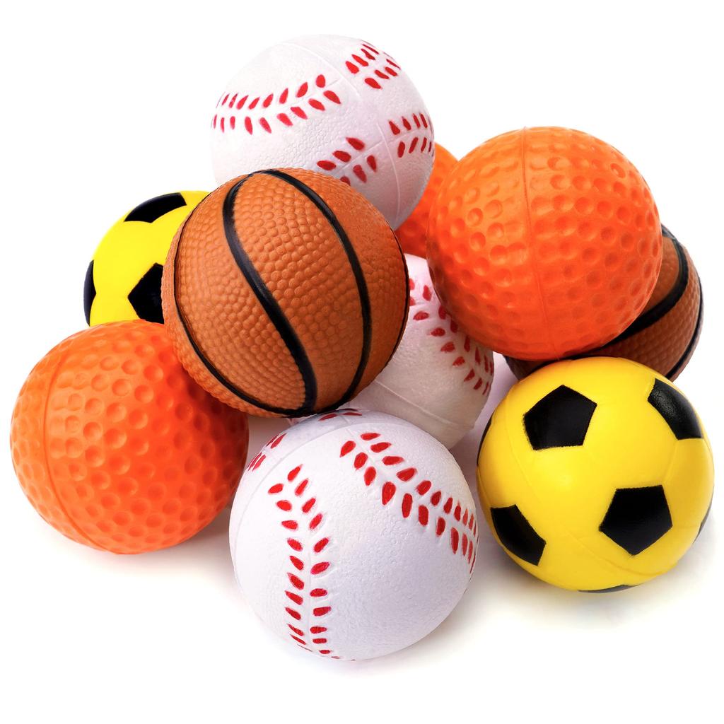 Chiwava 12 шт. 4 см мягкая резиновая пена игрушка для кошек мяч губка спортивный мяч котенок интерактивная игрушка