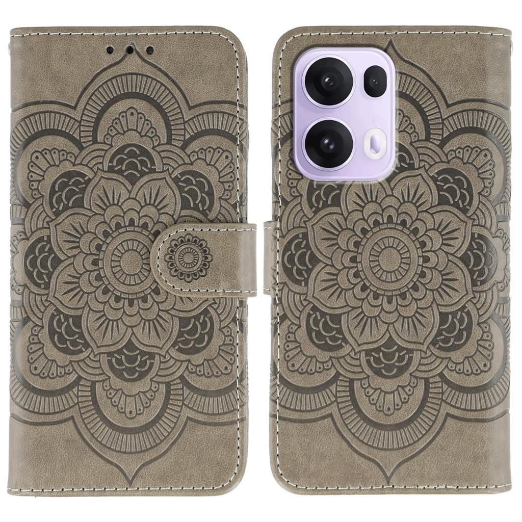 For Oppo Reno13 Pro 5G Case PU Leather Mandala Imprinted Design Wallet Phone Cover