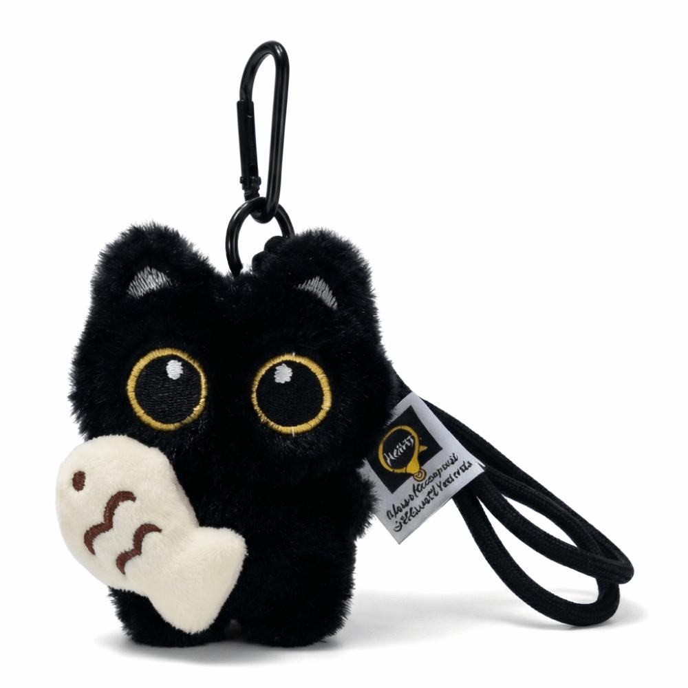 Cute Plush Cat Keychain Good Luck Bag Hanging Charms Cat Fish Pendant Bag Key Decor