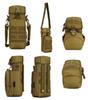 PHOENIX IKKI Multifunctional Water Bottle Pouch with Water Bottle Fits 750ml Water Bottles and Molle Camouflage Tactical and Military Black Holder,