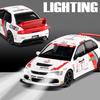 1/32 Mitsubishi Lancer Evolution EVO WRC Сплав Литой Модель Игрушечной Машинки Звук и Свет Детская Игрушка Коллекционные Предметы Подарок на День Рождения