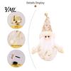 Plush Santa Claus Doll Christmas LED Ornaments, Light Up Elk Snowman Tabletop Decor Decoration, Cute Stuffed Toy for Table Holiday Party Tree Figurine