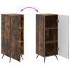 Sideboard Smoked Oak 33 x 34.5 x 90 cm Wood Based Material