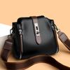 High-grade Bucket Bag Three-layer Practical Bag Crossbody Female Work Senior Sense of Foreign Style Female Bag Single Shoulder Soft Leather Mother Bag