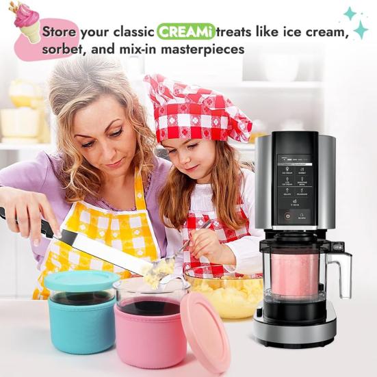 4 шт. Рукава для стаканов для мороженого для Ninja NC501 пинты Многоразовые неопреновые рукава Предотвращают конденсацию Нескользящие Стакан 16/24 унции