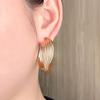 Simple Multi-layer Wrap Earrings Twisted Metal Earrings Electroplated Matte Gold Fashion Retro High-end Earrings for Women