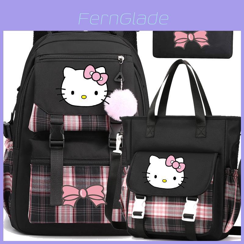 Набор школьных рюкзаков Hello Kitty из нейлонового материала для школы и подростков