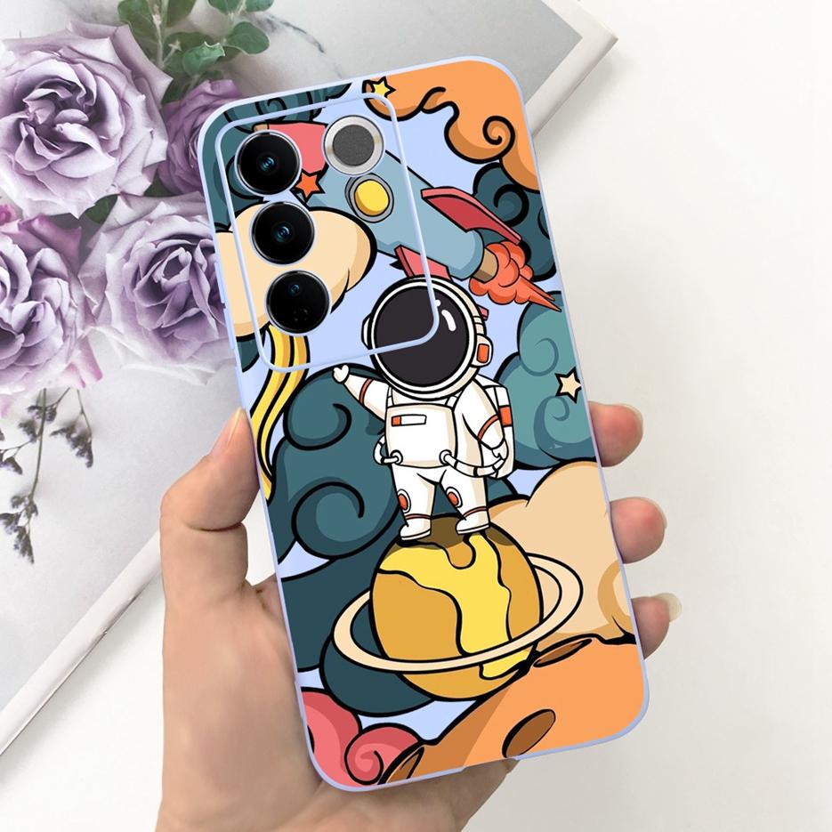 Чехол для Vivo V27 Чехол для Vivo V27e V2237 Милый Модный Расписной Чехол Мягкий Силиконовый Чехол для Телефона Для Vivo V27 Pro V 27 V27e Задняя Крышка Сумки