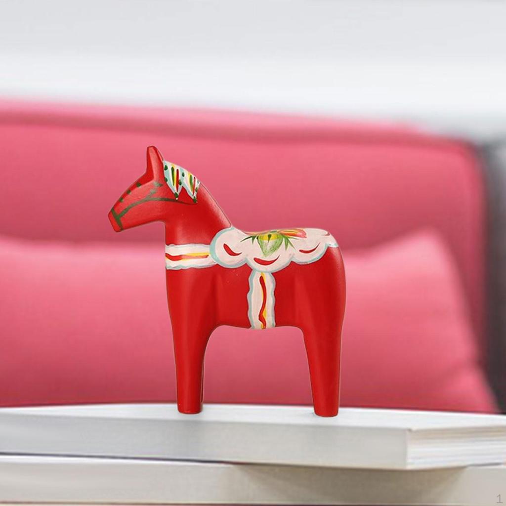 Dala Horse Figurine Swedish Statue Nordic Birthday Gift Collectible Art Crafts Home